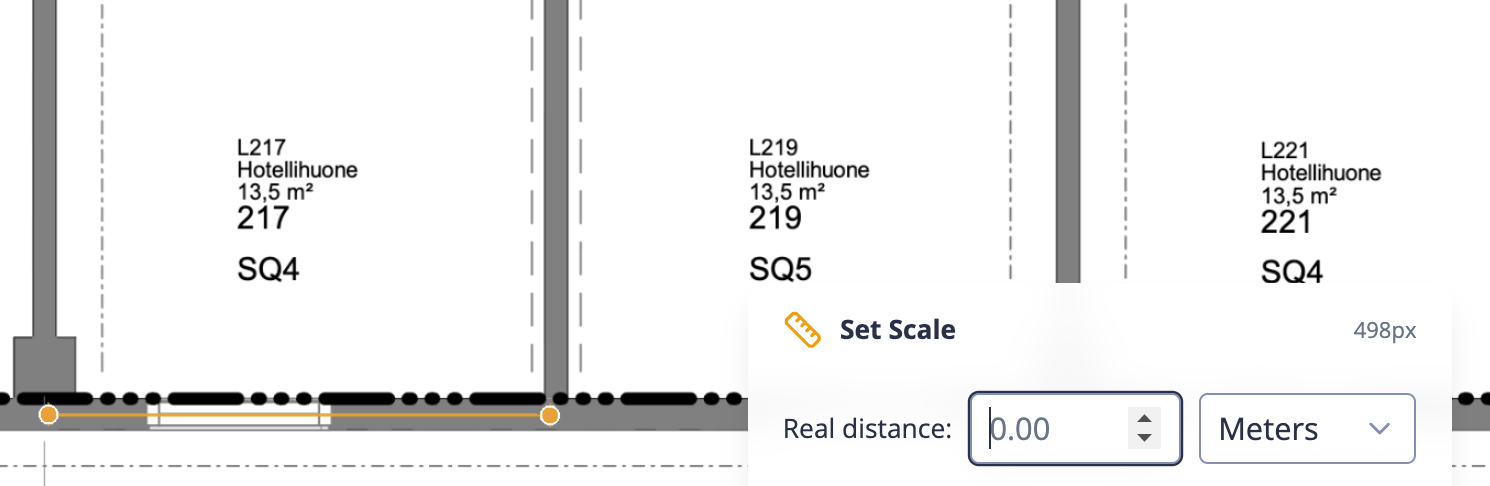 Set calibrated distance