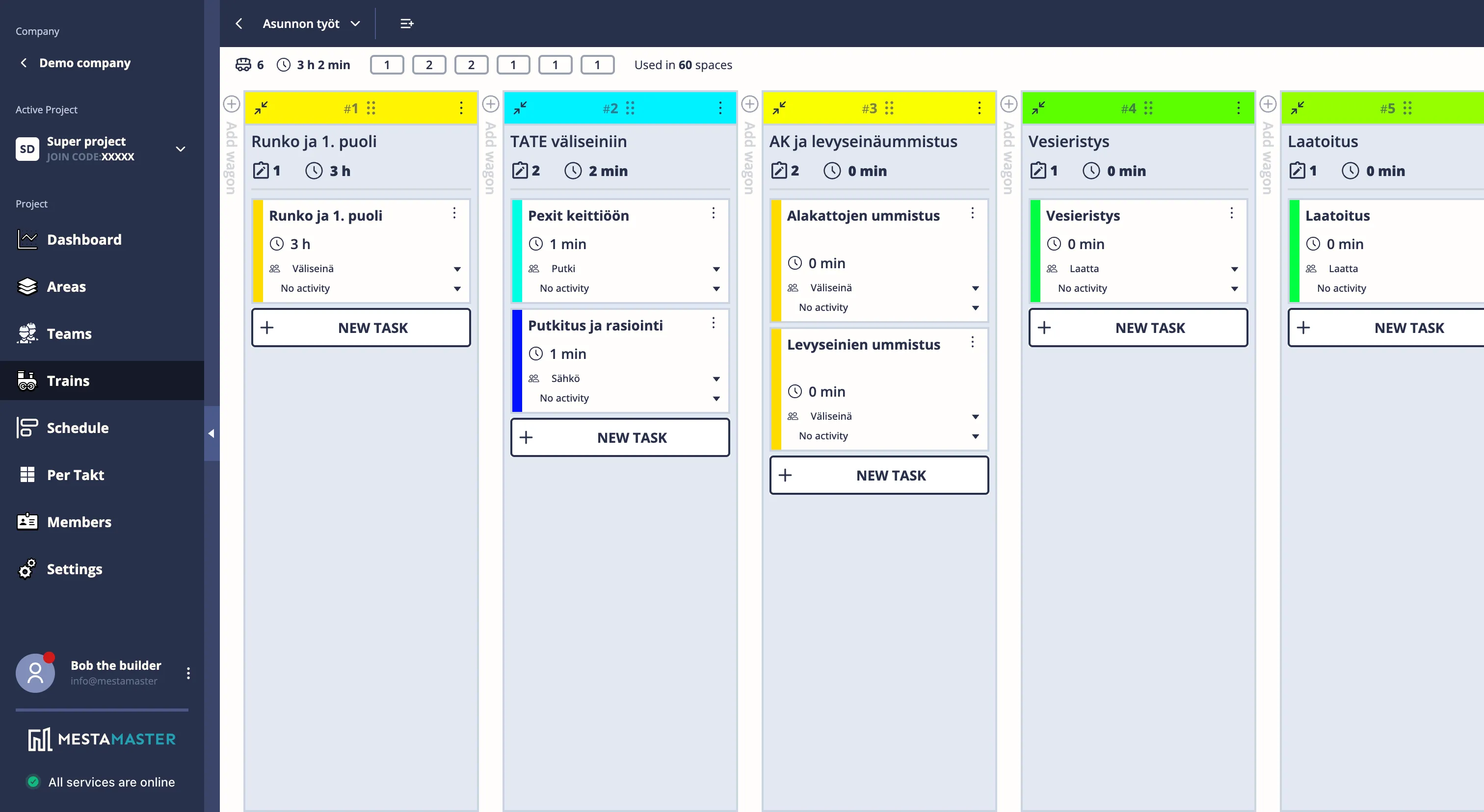 Mestamaster takt train editor